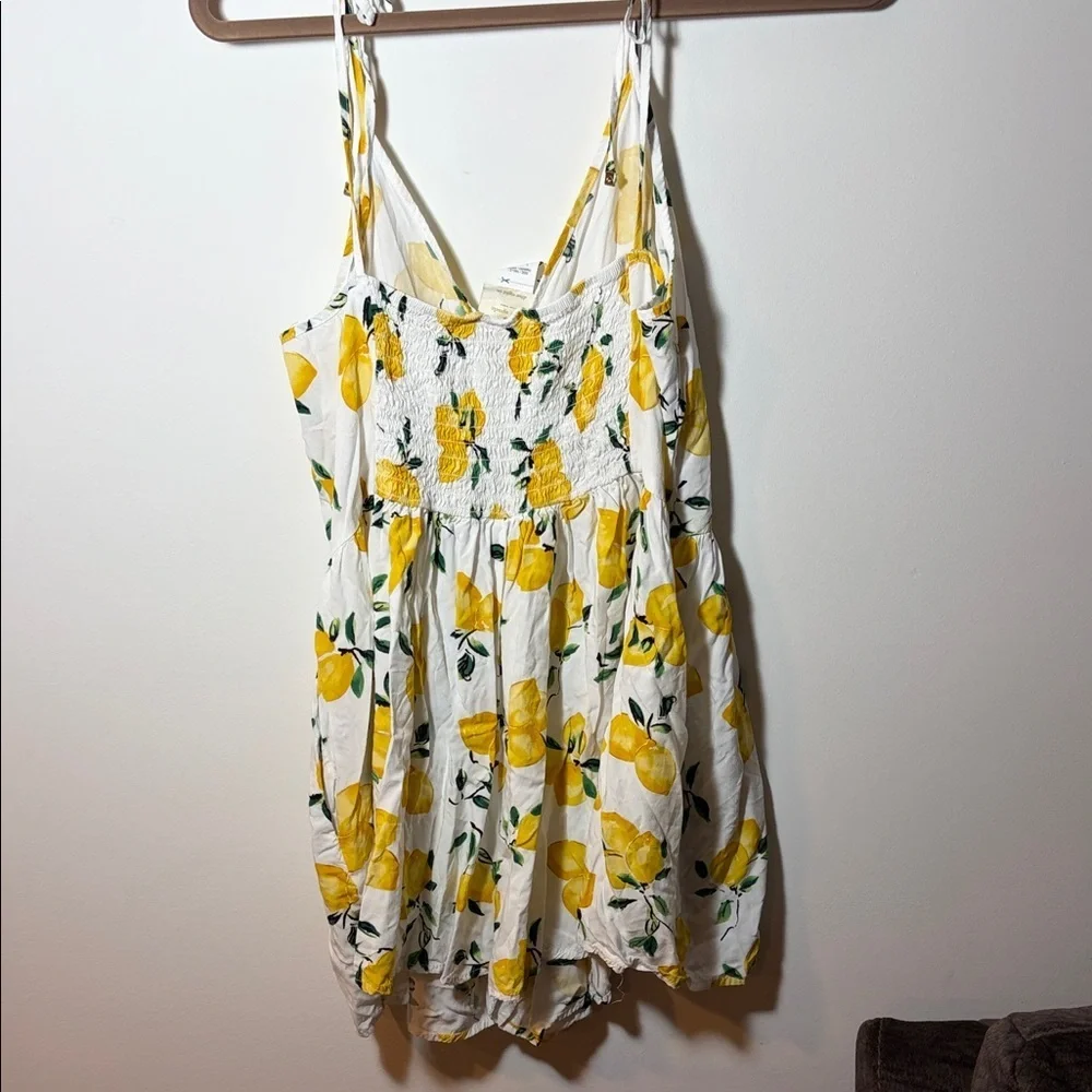 Kate Spade Lemon 🍋 Beach Flare Cover-up Romper - L